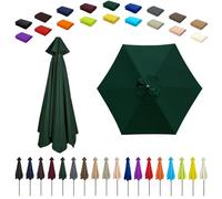 6/8 Ribs Umbrella Replacement Top, Parasol Replacement Canopy, Replacement Parasol Fabric Cover, Breathable/UV Protective, For Patio/Market/Yard/Backyard/Pool/Market(Dark Green,8 ribs: 3.0m/9.8ft)