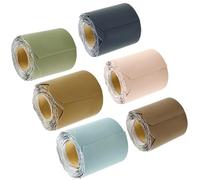6/8 Rolls Display Borders, Bulletin Board Border Roll Set 32.8 FT Multi Macaroon Color Premium Coated Paper with Wavy Line Design for Classroom School Office Chalkboard Decoration(Mixed Color,6PCS)