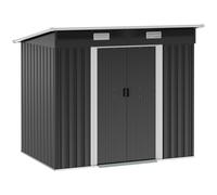 6.8 x 4.3ft Outdoor Garden Storage Shed, Tool Storage Box Black 6.8x4.3ft