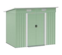 6.8 x 4.3ft Outdoor Garden Storage Shed, Tool Storage Box Green 6.8x4.3ft