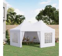Outsunny 6.8m x 5m Octagonal Party Tent / Wedding Marquee-White Aosom UK