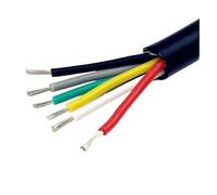6/8Cores Silicone Wire 20AWG Black Jacket Cable Electronic Plug In Terminal Block Connection Electric(Silicone-6C,20m 20 AWG)