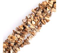 6-8mm Picture Jasper Beads Natural Stone Gravel Gemstone Chips Beads Loose Beads for Jewelry Making Freeform Yellow Brown 34" JOE FOREMAN