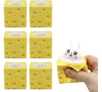 6/9/12 Easter Basket Essentials, 2026 New Pop Up Carrot Bunny, Handmade Easter Rabbit, Squishes Carrot Rabbit Funny Novelty Toy, Pop Up Toy for Easter Basket Stuffers (Yellow-6pcs)