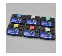 6/9/12mm 231 TZ-White-Label Tape 221 211 Laminated Tape 631 431 531 Labeling Ribbon For Brother PT-H110 Label Replacement Parts(Black on Green)