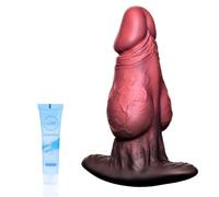 6.9" Large Butt Plug Dildo Anal Plug Sex Toyscouples for Couples Giant Wearable Butt Plug Silicone Anal Stretcher Adult Toys for Women Men Beginners Advanced Users Sex Toys for Man Butt(Red/L)