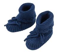 6-9 Months Newborn Unisex Baby Knit Booties Infant Boys Girls Cozy Booties Winter Slippers Socks Soft Sole Stay on Infant First Walker Crib Shoes Non Slip Winter Warm Boots #B1_Blue