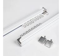 6.9FT Aluminum Ceiling Curtain Tracks - Heavy-Duty Sliding Rod for Wall/Ceiling Mount - Perfect for Room Dividers, Pergolas & Stylish Home Décor Solutions