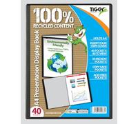 6 A4 Display Book Presentation Folder 40 Pocket Black