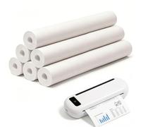 6 A4 Thermal Paper Rolls, 150 Sheets, Inkless, Anti-Oil (210x297mm)