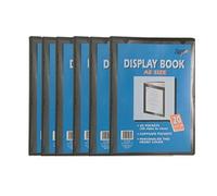 6 A5 Display Book Presentation Folder 20 Pocket - Black