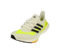 adidas Mens Ultraboost 21 Running Shoes in White Black - & Silver Textile - Size UK 6