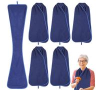 6 Adult Dining Bibs, Insulated Scarf Protectors For Men And Women, Easy-Clean Washable Polyester Scarves For Elderly, Portable And Stylish