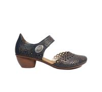 (6 (Adults')) 43753-14 | Navy Leather | Womens Riptape Summer Shoes