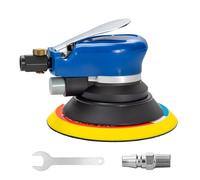 6" Air Random Orbital Sander 150mm Dual Action Pneumatic Air Powered Palm Sander with Adjustable Speed Hook Loop Disc Professional Surface Polishing Sanding Tool for WoodMetal Auto Body (1pc)