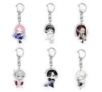 6 Alien Stages Keychain Anime Figure Cute Keyring Pendant Alien Stages Acryl Chain Decor Merch Collection