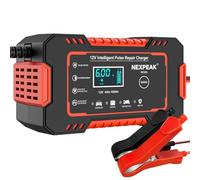 6-Amp Car Battery Charger, 12V Smart Fully Automatic Battery Charger with Temperature Compensation for Car Truck Motorcycle Marine Lead Acid Batteries