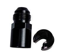 6 AN Male to 3/8" SAE Quick EFI Adapter Fitting Disconnect 9/16-18 JIC 6 AN Flare Thread Black Billet Aluminum Anodized