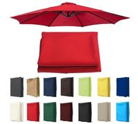6 Arms/8 Arms Sun Umbrella Replacement Cloth, 200/270/300 CM Umbrella Replacement Canopy Cantilever Parasol Top Fabric Cover Sunshade Cloth - For Garden Patio Yard Beach Pool Market Table(Color:Red,Si