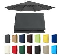 6 Arms/8 Arms Sun Umbrella Replacement Cloth, 200/270/300 CM Umbrella Replacement Canopy Cantilever Parasol Top Fabric Cover Sunshade Cloth - For Garden Patio Yard Beach Pool Market Table(Color:Gray,S