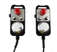 6-Axis Manual Pulse Generator for CNC MPG Controller with Electronic Handwheel, 5V Power Supply, Line Driver Output, for Mach 3, 100P/R Resolution, Black