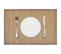 vidaXL 6 Bamboo Placemats 30x45cm Brown Kitchen Table Mats Dining Tableware