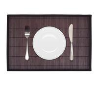 vidaXL Handmade Bamboo Placemats 30 x 45 cm, Dark Brown, Natural Dining Table Mats, Easy Cleaning, Non-Slip Backing, Stylish Home Decor, Set of 6