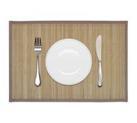 6 Bamboo Rectangle Placemats Table Mats Coasters 30x45cm Non-slip 4 Colours v...