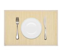 6 Bamboo Rectangle Placemats Table Mats Coasters 30x45cm Non-slip 4 Colours v...