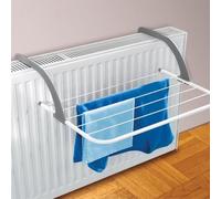 6 Bar Over Radiator Airer Radiator Towel Rail Hanger Clothes Washing Drying Clothes Airer Rack Indoor Rack Clothing Rail Dryer Adjustable Foldable 6 Bar with Adjustable Arms White (Pack of 3)