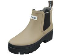 Barbour Halton Wellie Mushroom Womens Chelsea Boots LRF0100-BE31 in a Plain Rubber in Size 6