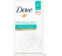 6 Bars in 1 Box DOVE Sensitive Skin Fragrance Free & Hypoallergenic Formula Beauty Bar Soap 106g |Ultra-Mild Cleansers |Instantly Soft & Smooth Skin