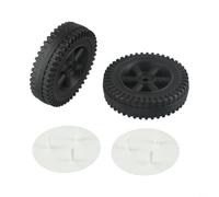 6" BBQ Grill Wheels Replacement Parts 2 Pack, Heavy Duty Plastic 152mm Diameter, Heat Resistant Wear Resistant, Easy Install, Compatible with Gas Grills and Other Brand