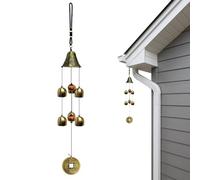 6 Bells Vintage Metal Hanging Wind Bell for Home Garden Hanging Good Luck Blessing,Wind Chime Bells Chinese Feng Shui Lucky Bell Hanging Ornament for Home Garden Decorations