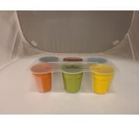 6 Bialetti Moka Multi-colour Porcelain Bicchuerini Espresso Shot 60ml Coffee Cup