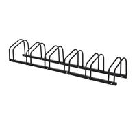 Homcom 6 Bike Parking Rack Black, Black