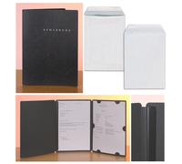 6 Black Application Folders PAGNA Select 3-Piece with Clamp Rail + Envelopes