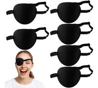 6 Black Eye Patches for Adults and Kids, Medical Eye Patch for Amblyopia and Lazy Eye, Comfortable Eye Patches for Surgery Recovery and Costume