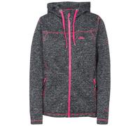 (6, Black Marl) Trespass Odelia Womens Full Zip Fleece Hood Jacket
