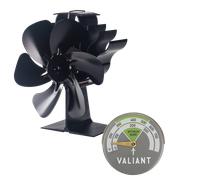 My Stove Fan and Magnetic Stove Thermometer in Green Valiant Black 600x1010
