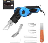 6 Blades Foam Cutter Cutting Tool Kit, 250w Rotatable Electric Hot Knife, Full-Body Air Cooling System Foam Cutter with Heavy-Duty Case for Epp, Eps, Xps, Eva, Epe, Pu, Kt Board, Sponge