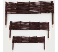 6 Borders made of willow 10x100 cm I Flower bed border / Willow fence to border beds Lawn edge