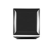 6 Boston Black Stoneware Plates 18x18 H&H
