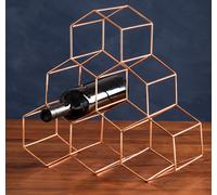 6 Bottle Copper Finish Wine Rack | Vertex