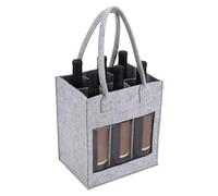 6 Bottle Wine Carrier Tote Felt Red