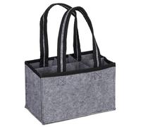 6 Bottle Wine Tote - Felt Wine Bottle Carry Bag, Reusable Winee Bag Finish, 24x18x16cm Compact Size + Removable Divider Included, high qualityy Felt Fabric- for Travel & Picnic