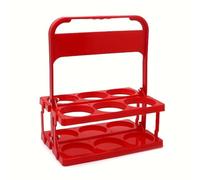 6 Bottles Beer Carrier 6 Bottles Portable Collapsible Beer Carrier Suitable for Coffee, Milk, And Tea Storage, Perfect for Everyday Use And Parties, a Must-Have for Beer Festivals (Red)