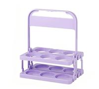6 Bottles Beer Carrier 6 Bottles Portable Collapsible Beer Carrier Suitable for Coffee, Milk, And Tea Storage, Perfect for Everyday Use And Parties, a Must-Have for Beer Festivals (Light purple)