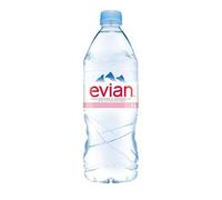 6 bottles EVIAN NATURAL WATER 1000 ml PET