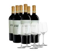 6 bottles La Atalaya del Camino + 6 glasses Wine bottles and glasses